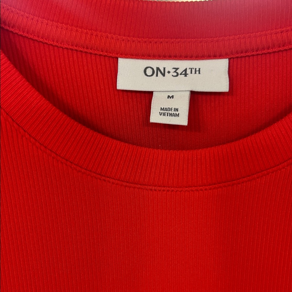 Bright Red Ruffle Sleeve Top - Picture 2 of 3